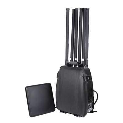 8 kênh với ăng-ten toàn hướng và hướng 2km Interference Distance Quân đội và cảnh sát Backpack Drone Jammer