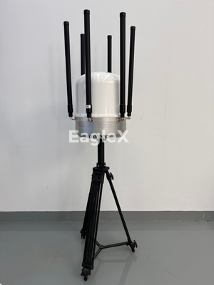 Phạm vi tùy chỉnh tầm xa 5KM 5000m Khoảng cách gây nhiễu Drone cố định Truy cập tín hiệu Drone Jammer cho biên giới quân sự