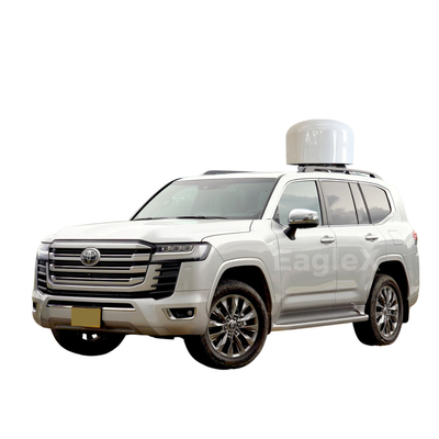 50MHz ~ 6GHz phát hiện + tấn công Drone Jammer Land Cruiser được chuyển đổi thành hệ thống chống FPV xe SUV chống drone