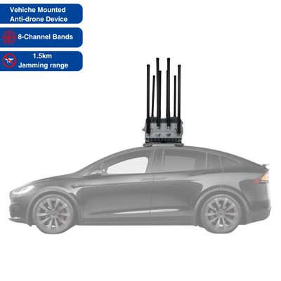 Hộp nhiễu tín hiệu máy bay không người lái từ tính gắn trên xe 8 kênh FPV