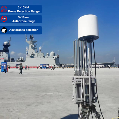 3-10KM cố định ngoài trời FPV Drone Jammer Detection Jamming Tất cả trong một hệ thống Jamming