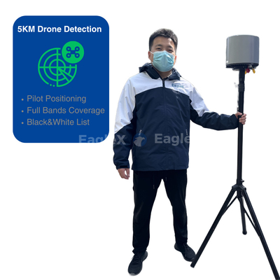 LZ998 Máy dò máy bay không người lái cố định Khám phá thụ động Tốc độ phát hiện đầy đủ 30MHz-6GHz Nhận dạng chính xác IP66 Đèn