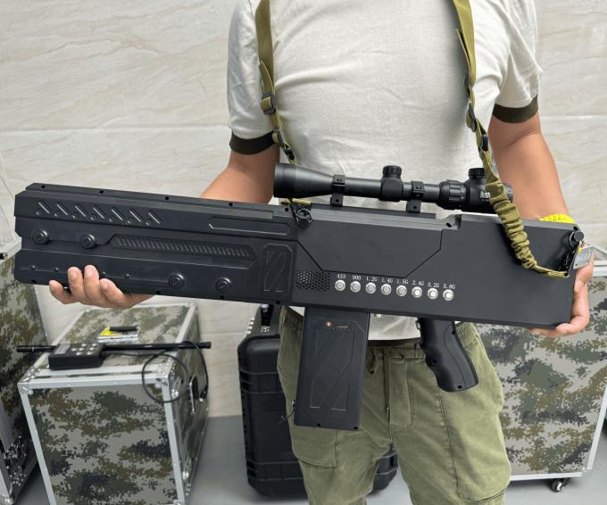 Bọn gây nhiễu di động 433MHz 900MHz 1.3GHz 2.4GHz 5.8GHz UAV Jammer Gun 0