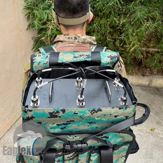 2000M 6 tần số chống FPV Drone Jammer Backpack Style Drone GPS Jamming 1