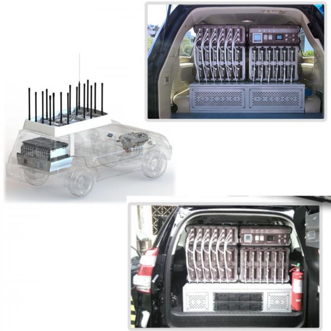 Động cơ SUV sửa đổi chống nhiễu tín hiệu máy bay không người lái Chiếc xe Full Frequency Drone Signal Scrambler 0