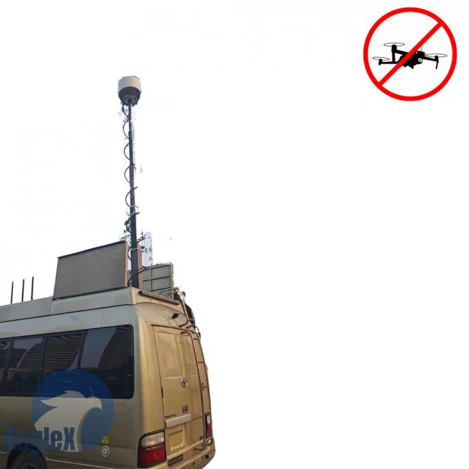 Hệ thống chống máy bay không người lái 5KM 30MHz-6GHz UAV FPV Jamming Solution 0
