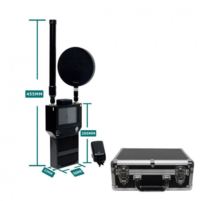 Máy phát hiện máy bay không người lái DJI di động 3KM FPV 400MHz 2.4GHz 5.2G 5.8G Khám phá cầm tay 0