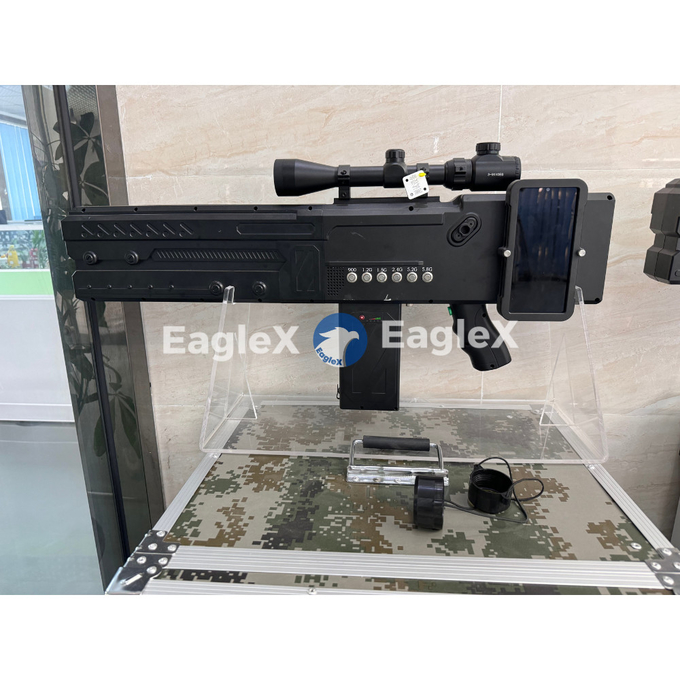 8 tần số mạnh mẽ 2000M chống FPV Drone Gun cầm tay Drone Jammer 433MHz -5.8G 1