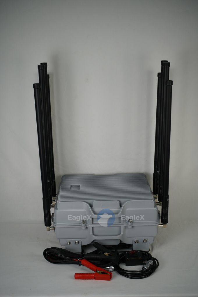 FPV Phòng vệ 8-Channel Magnetic Vehicle Mounted Drone Disruptor với Magnetic Bas 0