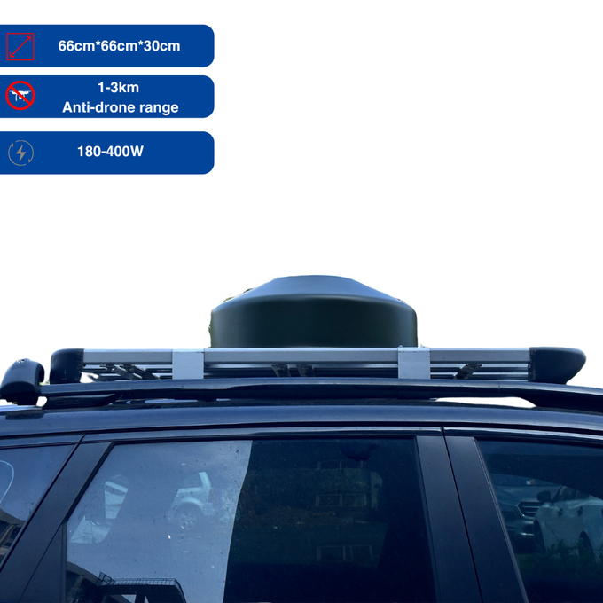 1-2KM Thiết bị chống máy bay không người lái FPV gắn trên xe 0